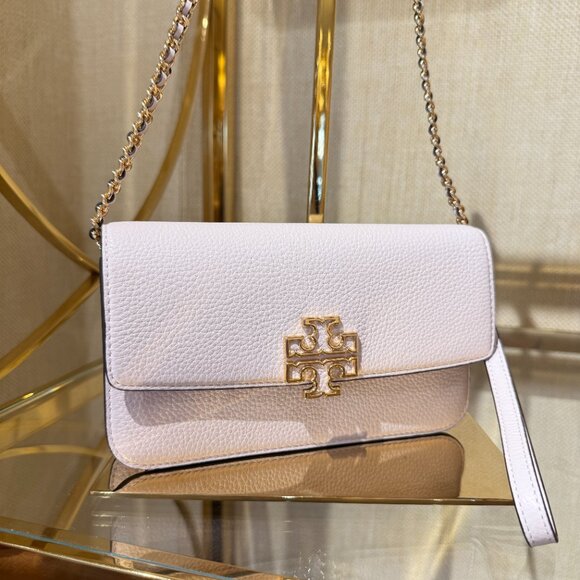 Best Price Tory Burch 141012 Britten Small Chain Wallet Wristlet DELICATE PINK - Picture 13 of 16